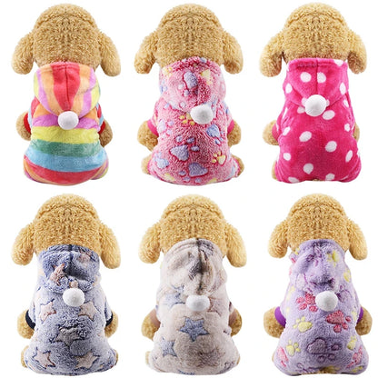 Pajamas Fleece Jumpsuit Winter Dog Clothing