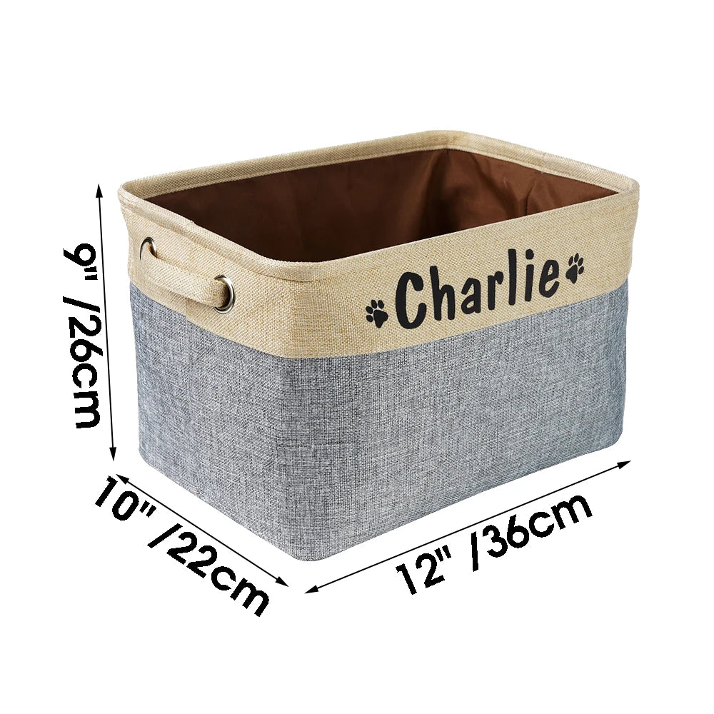 Personalized Pet Dog Toy Storage Basket Dog