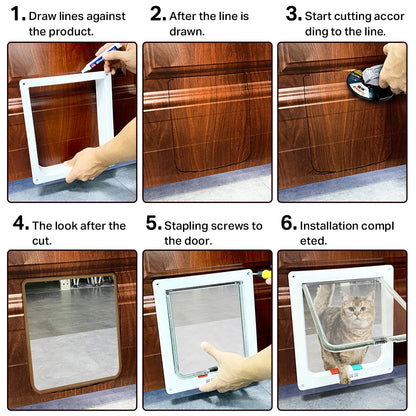 Smart Pet Door 4 Way Locking Security