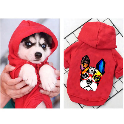 Winter Warm Dog Clothes Cotton Hoodies Clothes for Dogs Pet clothing for Small medium dogs Costumes Coat For Cat French Bulldog