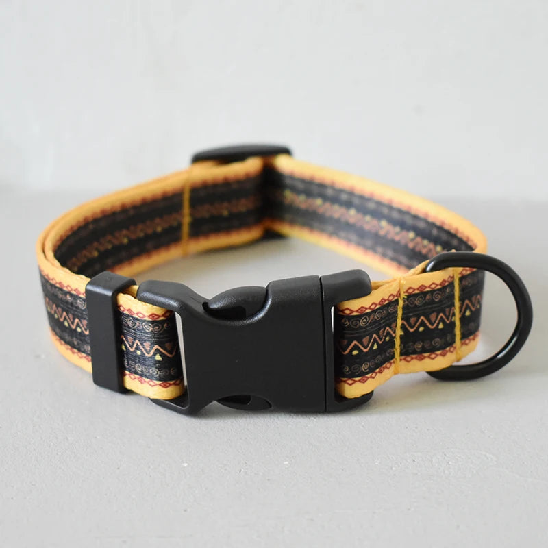 Color Nylon Printed Pet Dog Collar