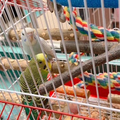 4Pcs Bird Parrot Perch Chew Bite Toys Claw Grinding Prickly Wood Training Play Stand Platform Cage Accessories Bird Supplies