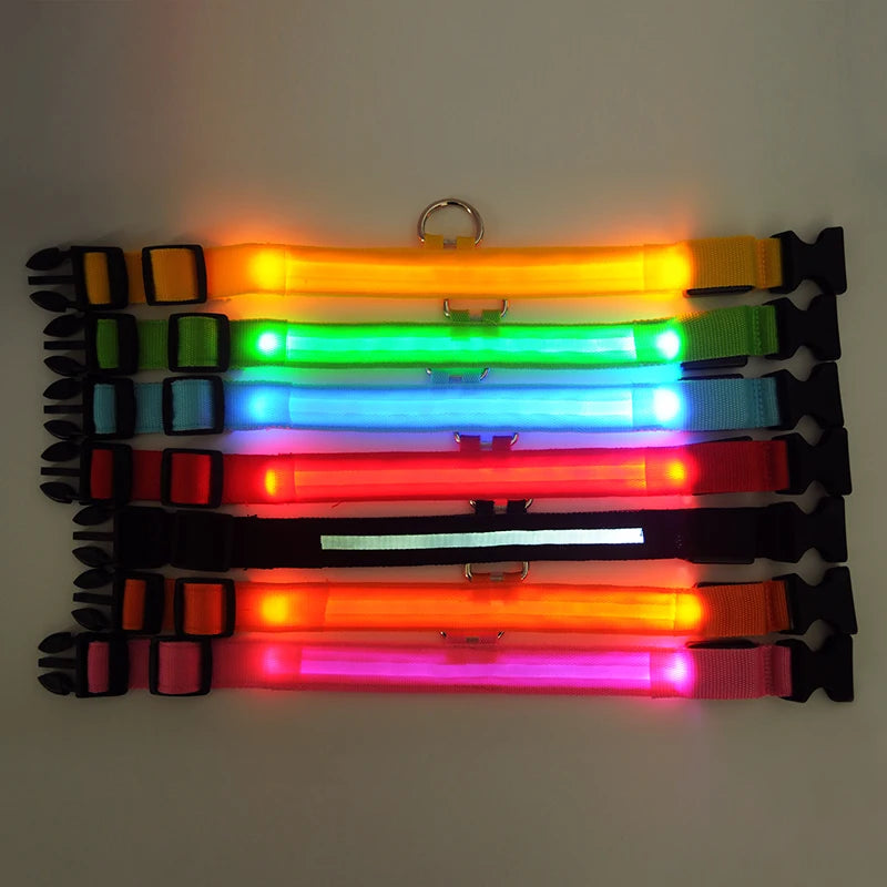 Nylon LED Pet Dog Collars