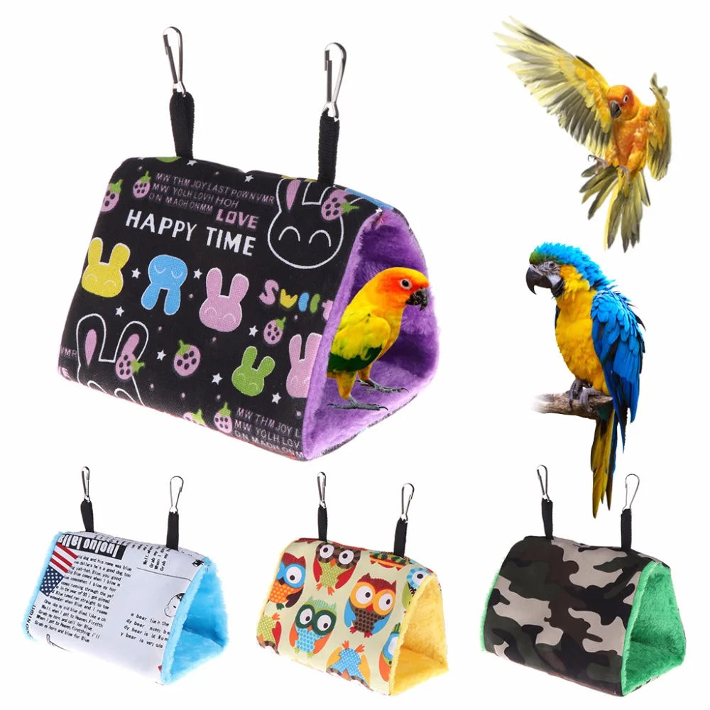 Pet Parrot Nest Hammock Hanging Cave Cage Warm Winter Birds Cage Bed Toys Hamster House Bird Supplies