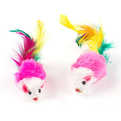 Cute Mini Soft Fleece Mouse Cat Toys Colorful