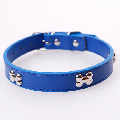 Bone Leather Durable Pet Dog Collar