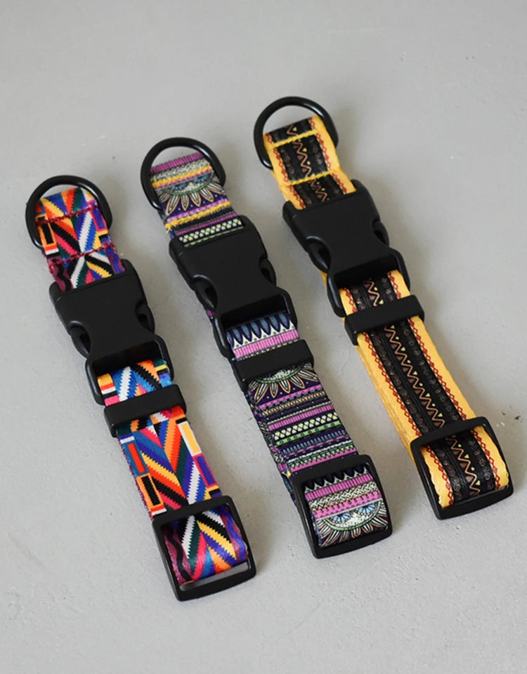 Color Nylon Printed Pet Dog Collar