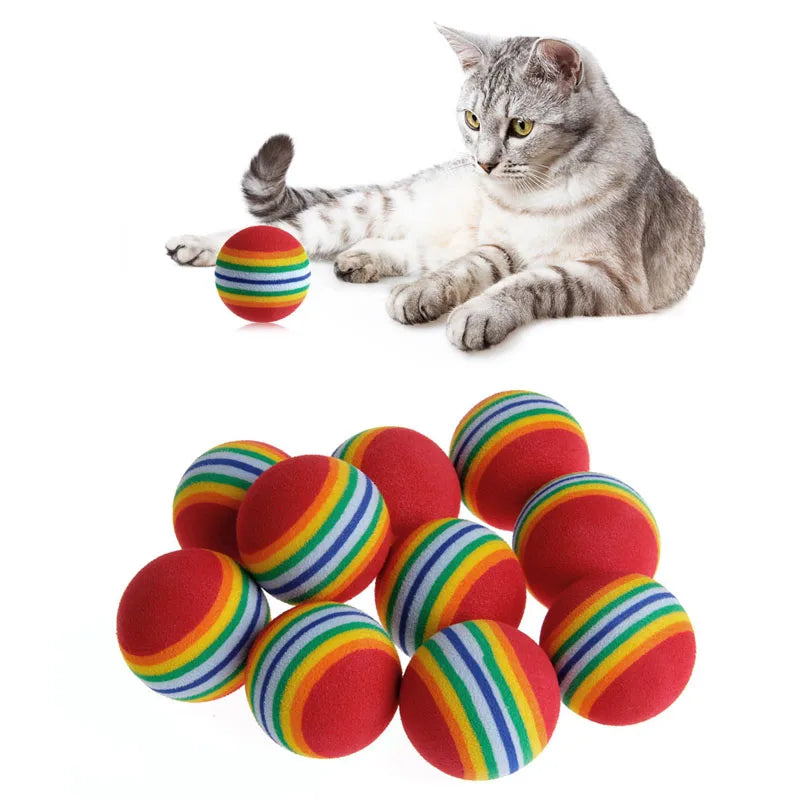 10Pcs Pet Colorful Cat Toy Ball