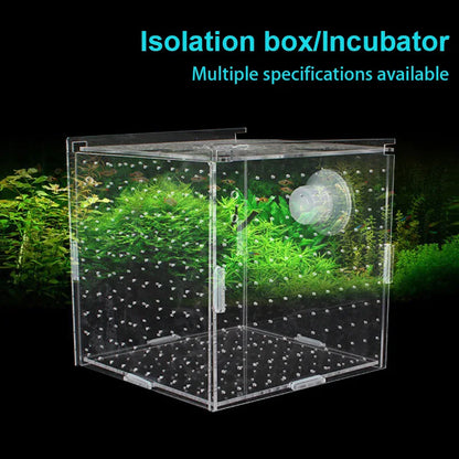 1pc 5Sizes Fish Tank Aquarium Transparent Incubator Breeding Box Single Double Grid Isolation Box Aquatic Pet Breeding Container