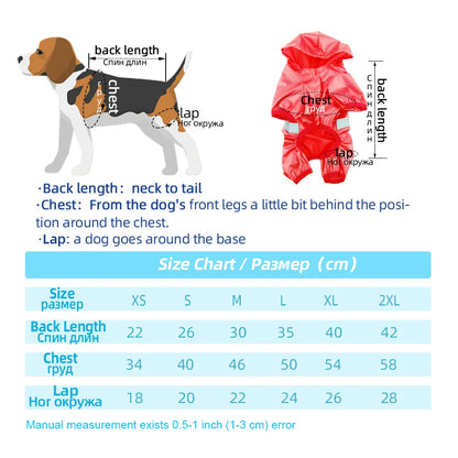 Pet Dog Waterproof Raincoat Jumpsuit