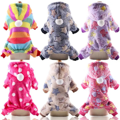 Pajamas Fleece Jumpsuit Winter Dog Clothing