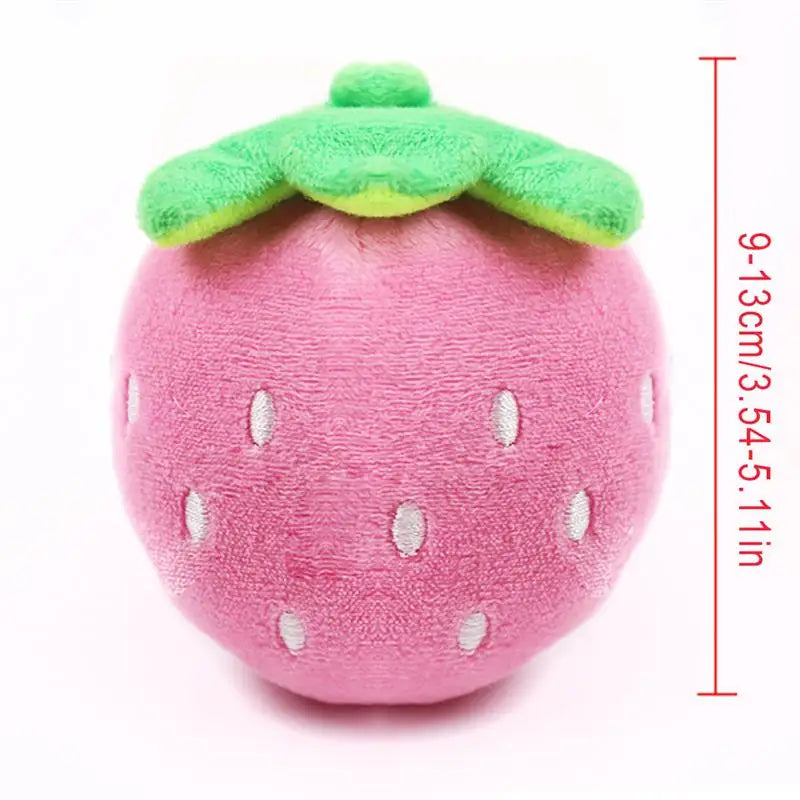 Pet Toy Cute Plush Strawberry Shape