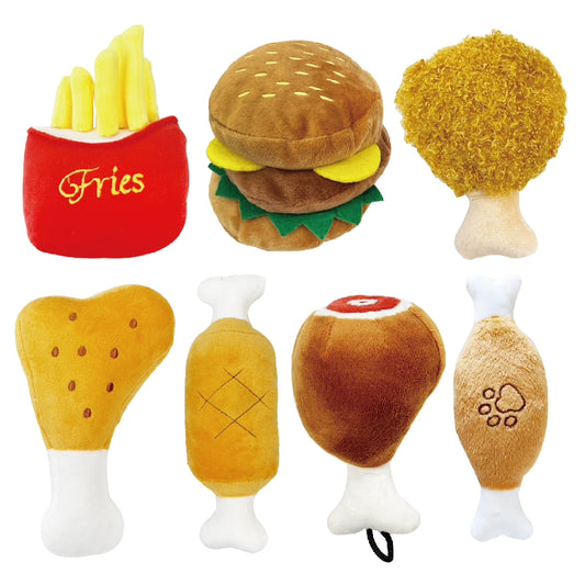 Hamburger Chicken Leg Cute Pet Sound Toy