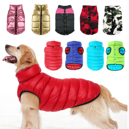 Warm Dog Jacket Vest Waterproof Winter