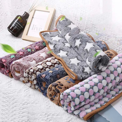 Soft And Fluffy Pet Dog Blanket Cute Star Printing