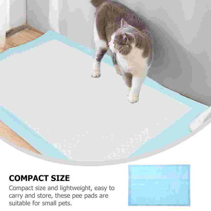 50 Pcs Pet Pee Mat Dog Pads Puppy Small Thicken for Portable Diapers Training Sky-blue Urinal