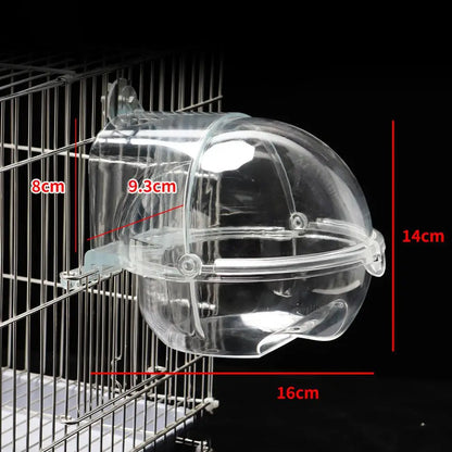 Parrot Bathtub For Cage Pet Bird Bath Tub Screw On Parrot Bath Tub Parrot Shower Box Transparent Bathing Tub Bird Accessories