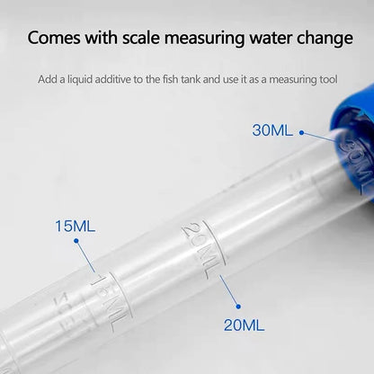 Manual Aquarium Gravel Cleaning Straw Fish Tank Water Changer Aquarium Clean Pipette Dropper Waste Remover With Extension Tube