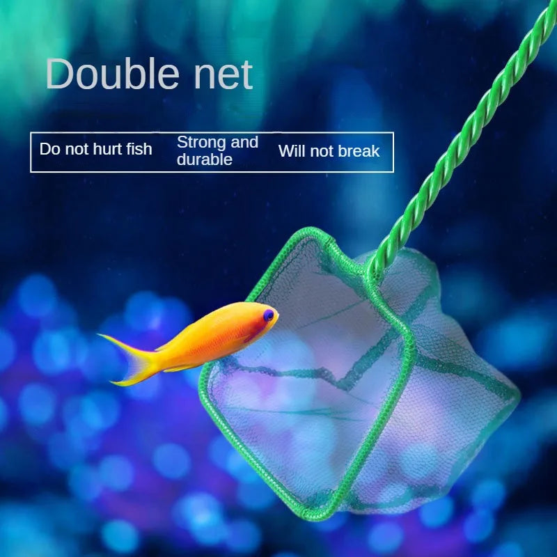 Aquarium Net Three-wire Scoop Net For Fish Pond Safety Durable Fish Net Fish Tank Cleaning Net Handy Fish Tank Accessories