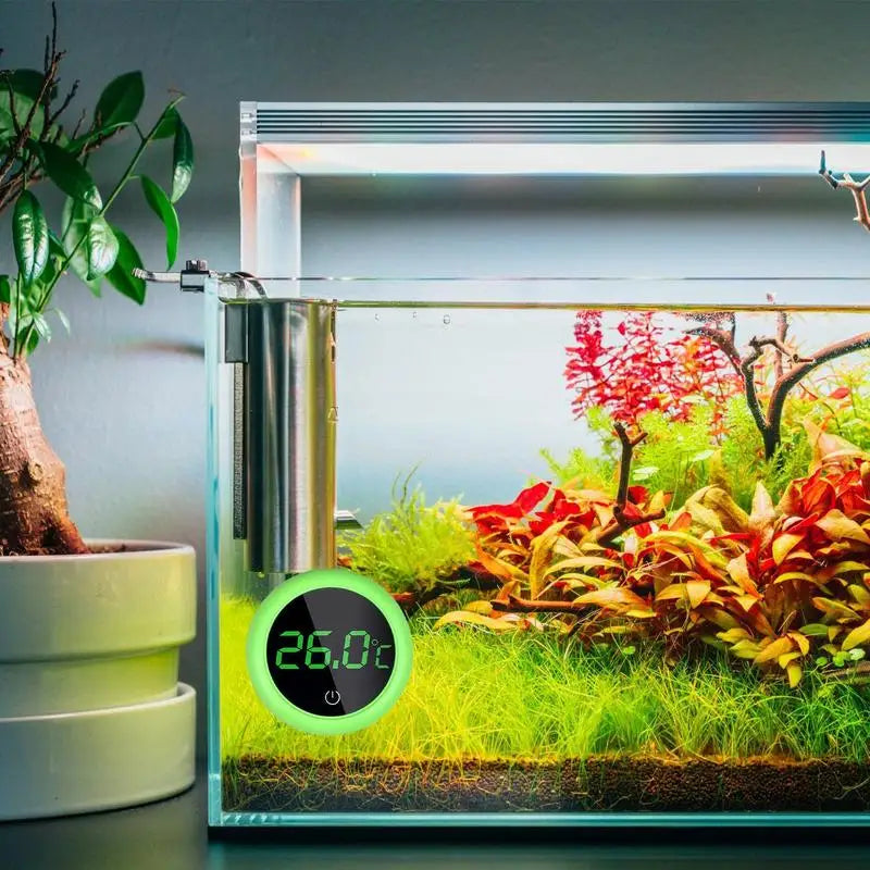 Fish Tank Digital Thermometer Led Fish Tank Temperature Gauge With Wireless Design 0-99 Celsius Degree Temperature Sensor