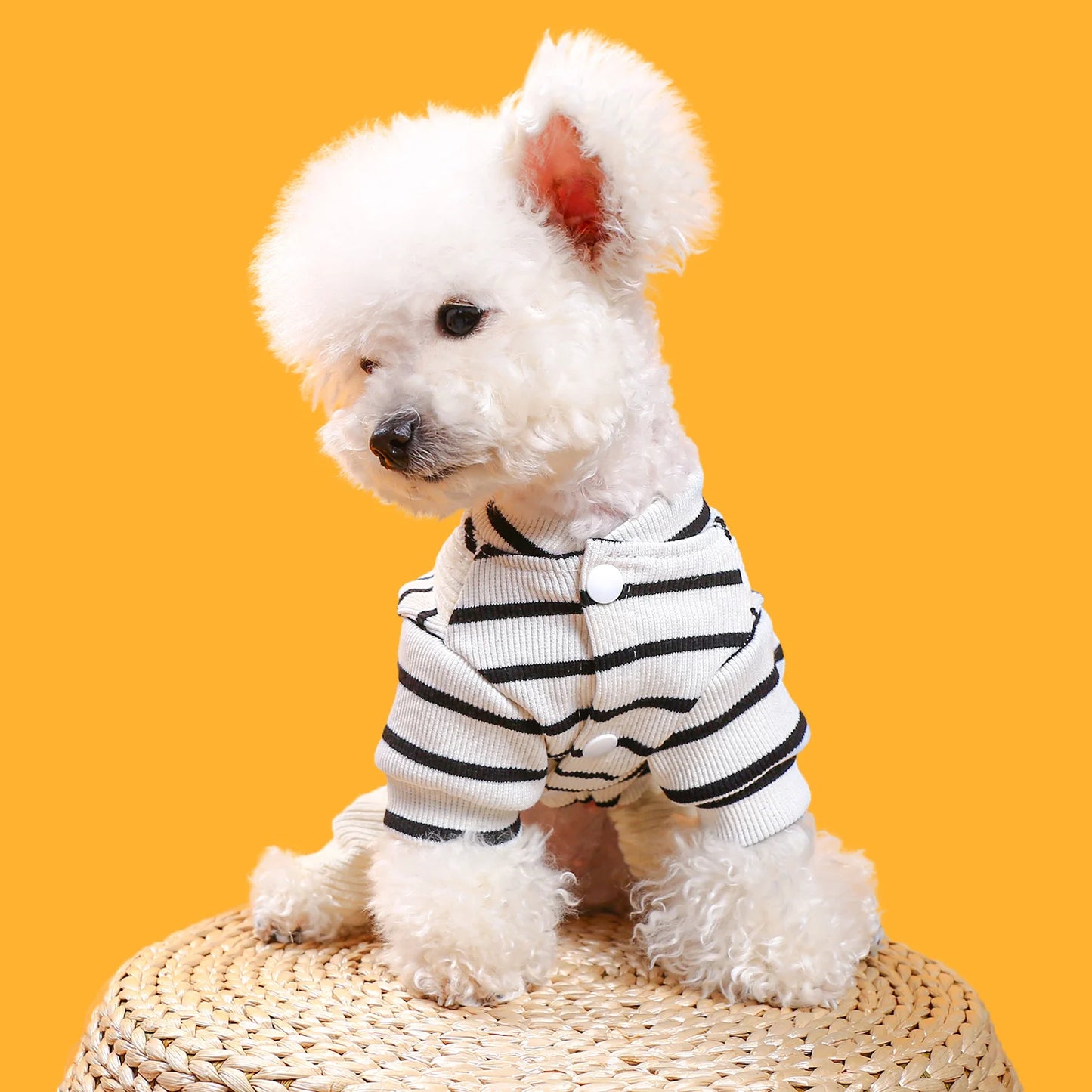 Pet Clothing Dog Thickened Warm Stripe