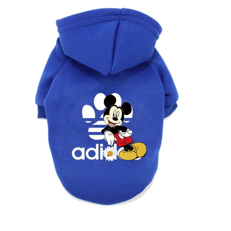 Disney Winter Dog Clothes Warm Cartoon Hoodies Coat