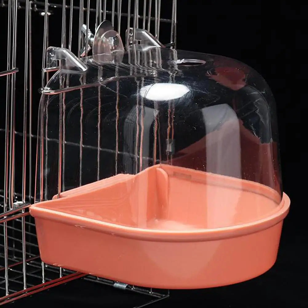 Hanging Bird Bath Box, Parakeet Shower Caged ,Parrot Bath Box Bird For Pet Brids For Canary, Budgerigar, Cockatiel,Parrots A1H7