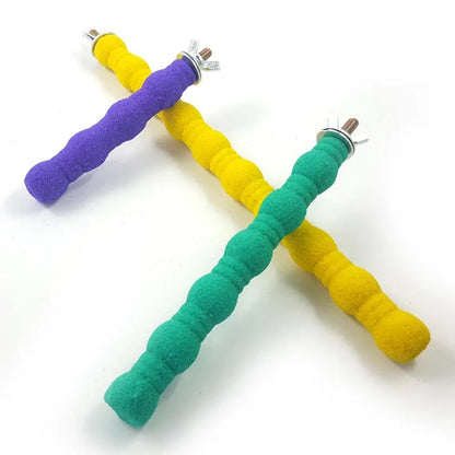 Bird Paw Grinding Stick Parrot Bird Cage Standing Pole Solid Color Frosted Teething Stick Toys Parakeet Roosting Pet Supplies