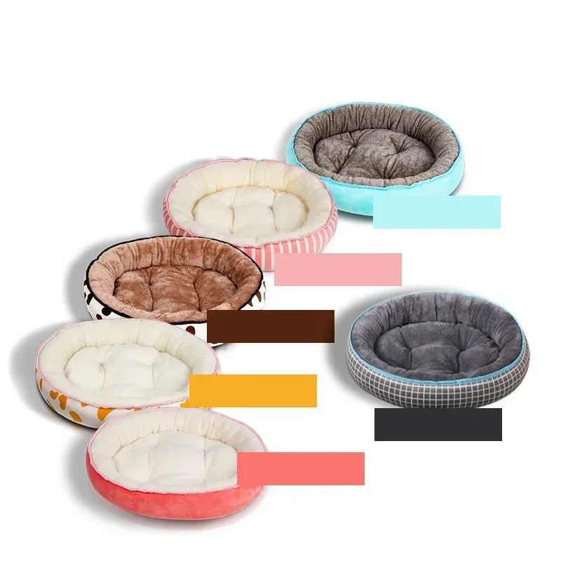 Round Dog Beds Sleeping Mat Soft Warm Kennel Bed