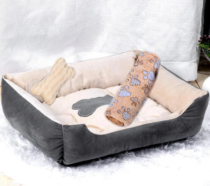 2024 New Winter Puppy Beds Pet Supplies Cat Bed Dog Kennel Four Seasons Universal Net Warm Cat House Pet Nest Cat Mat