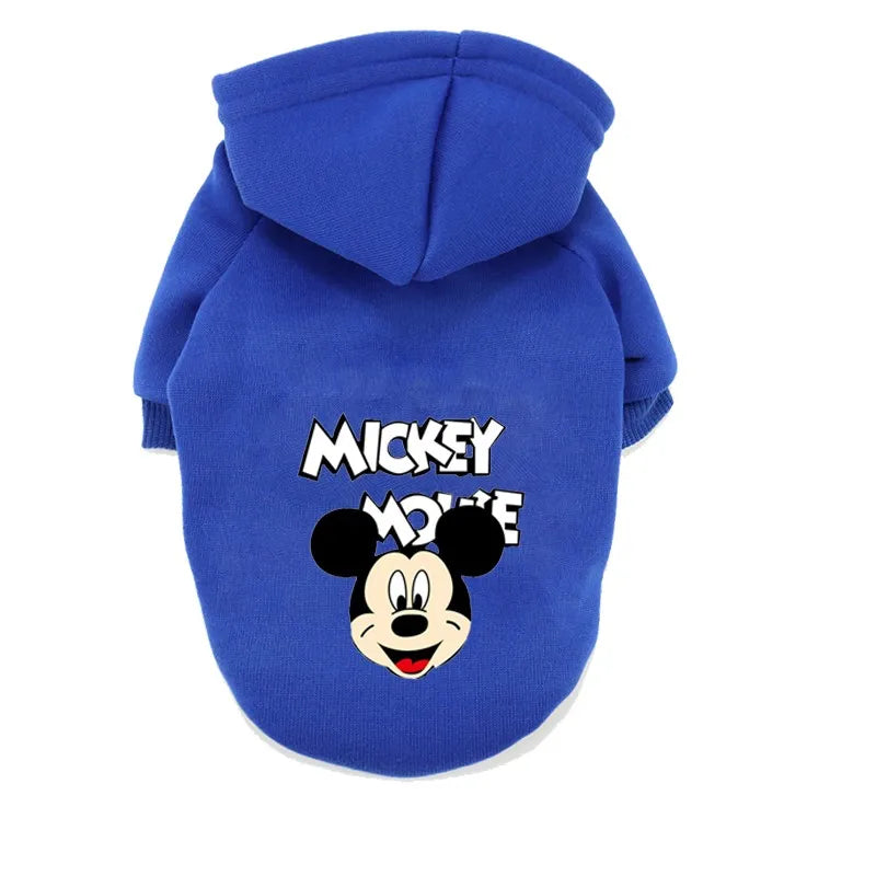 Disney Winter Dog Clothes Warm Cartoon Hoodies Coat