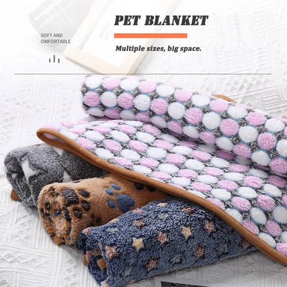 Soft And Fluffy Pet Dog Blanket Cute Star Printing