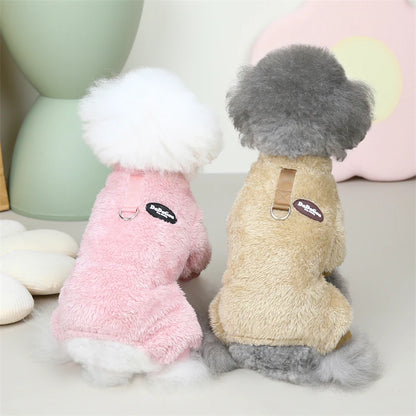 Winter Puppy Jumpsuit Soft Warm Dog Clothes