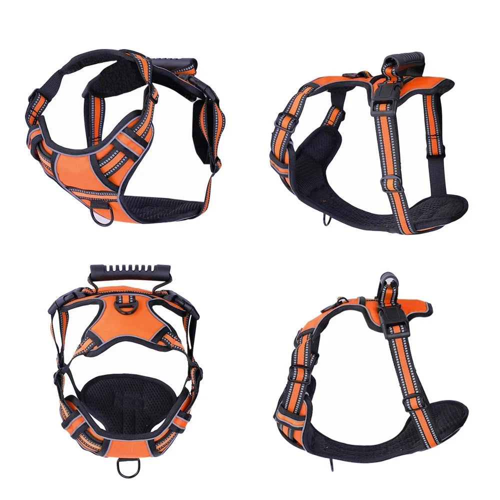 Dog Harness No Pull Reflective Dog Harness Vest with Easy Control Handle For Small Large Dogs Outdoor walking Training Supplies