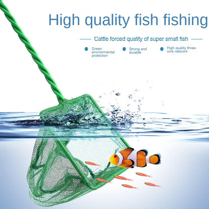 Aquarium Net Three-wire Scoop Net For Fish Pond Safety Durable Fish Net Fish Tank Cleaning Net Handy Fish Tank Accessories