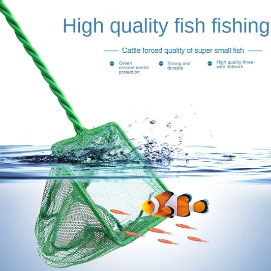 Aquarium Net Three-wire Scoop Net For Fish Pond Safety Durable Fish Net Fish Tank Cleaning Net Handy Fish Tank Accessories