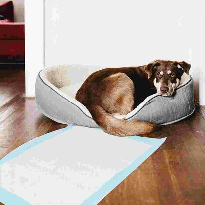 50 Pcs Pet Pee Mat Dog Pads Puppy Small Thicken for Portable Diapers Training Sky-blue Urinal