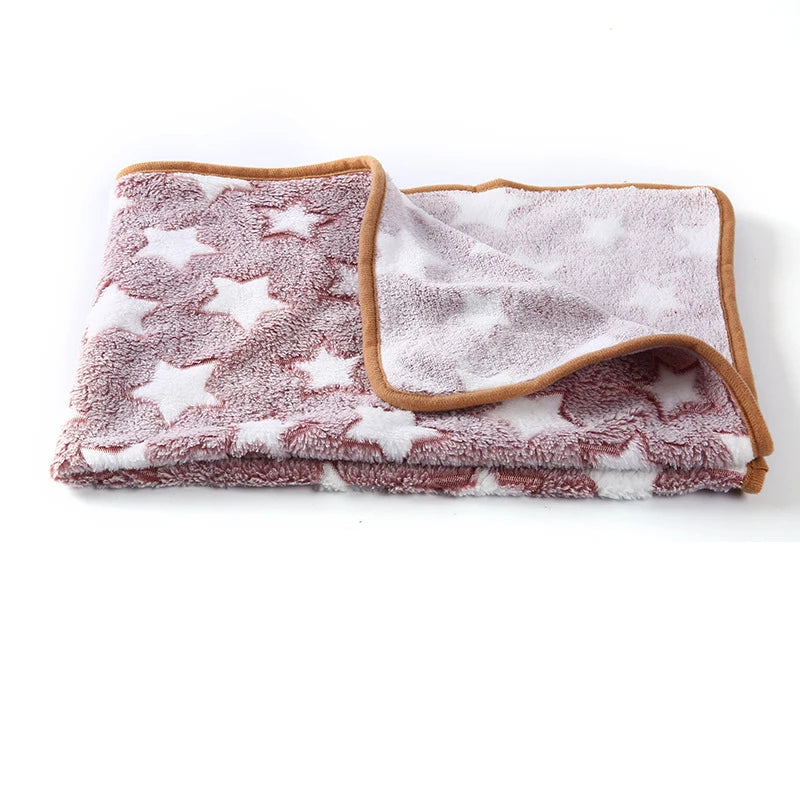 Soft And Fluffy Pet Dog Blanket Cute Star Printing