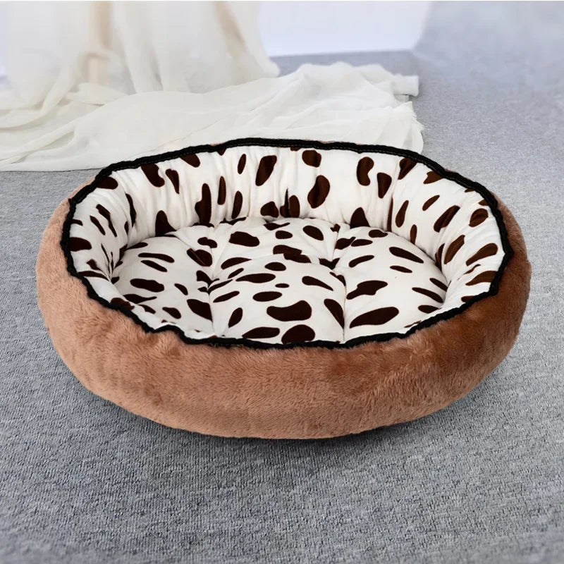 Round Dog Beds Sleeping Mat Soft Warm Kennel Bed