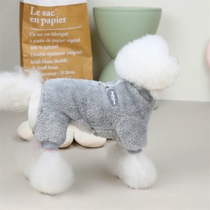 Winter Puppy Jumpsuit Soft Warm Dog Clothes