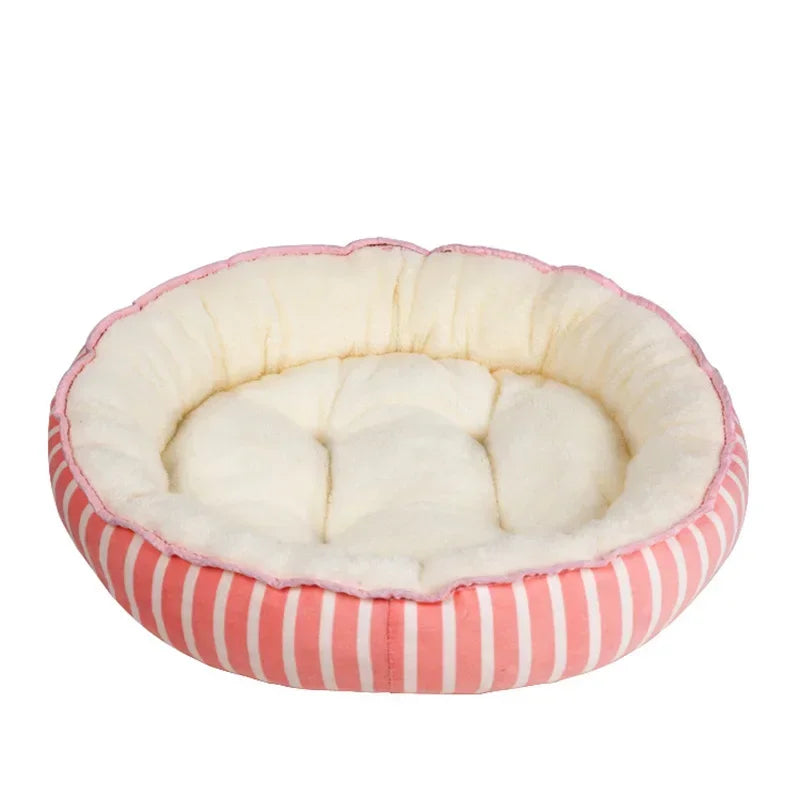 Round Dog Beds Sleeping Mat Soft Warm Kennel Bed