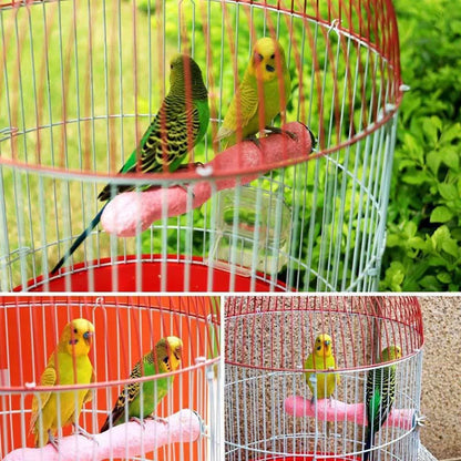 Bird Paw Grinding Stick Parrot Bird Cage Standing Pole Solid Color Frosted Teething Stick Toys Parakeet Roosting Pet Supplies