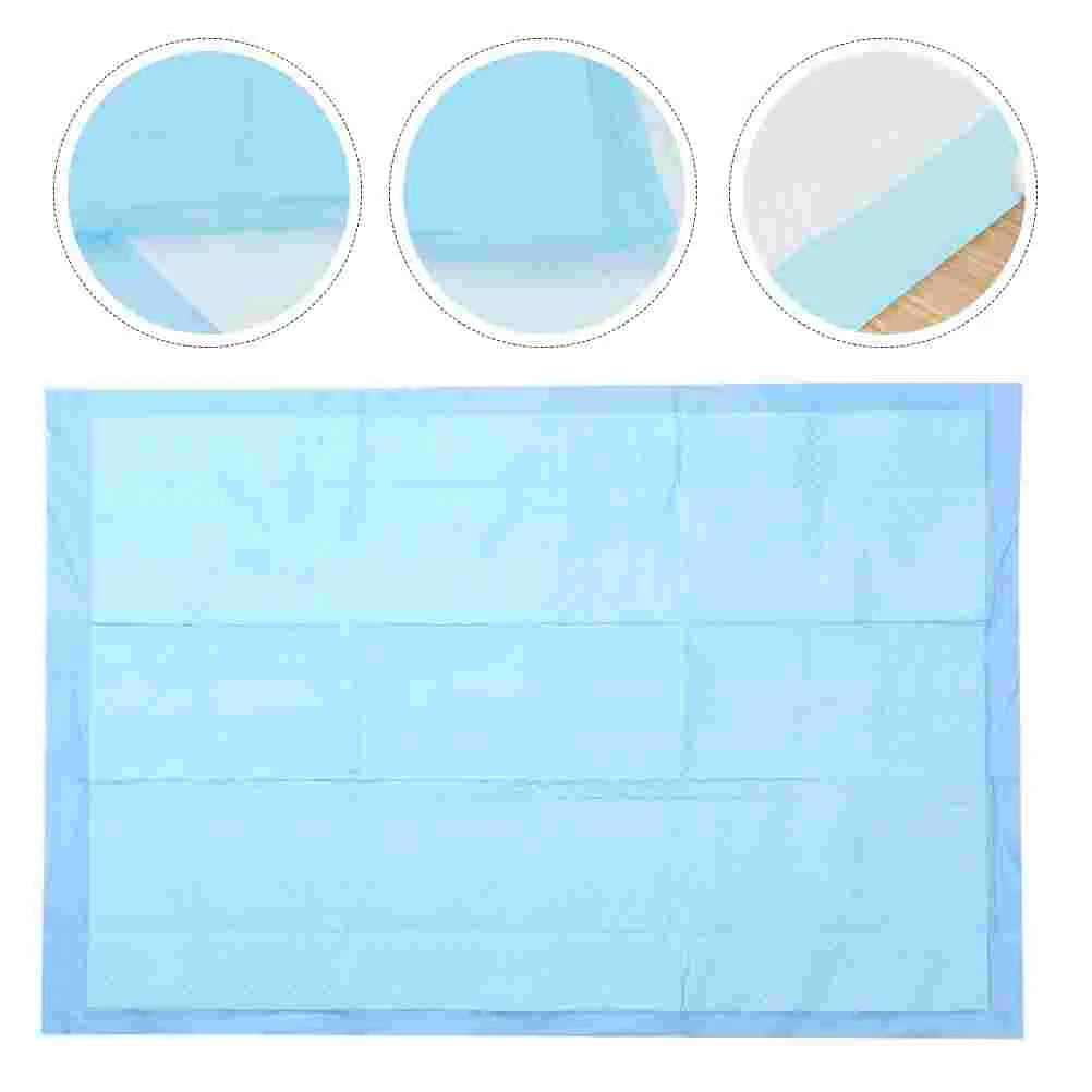 50 Pcs Pet Pee Mat Dog Pads Puppy Small Thicken for Portable Diapers Training Sky-blue Urinal