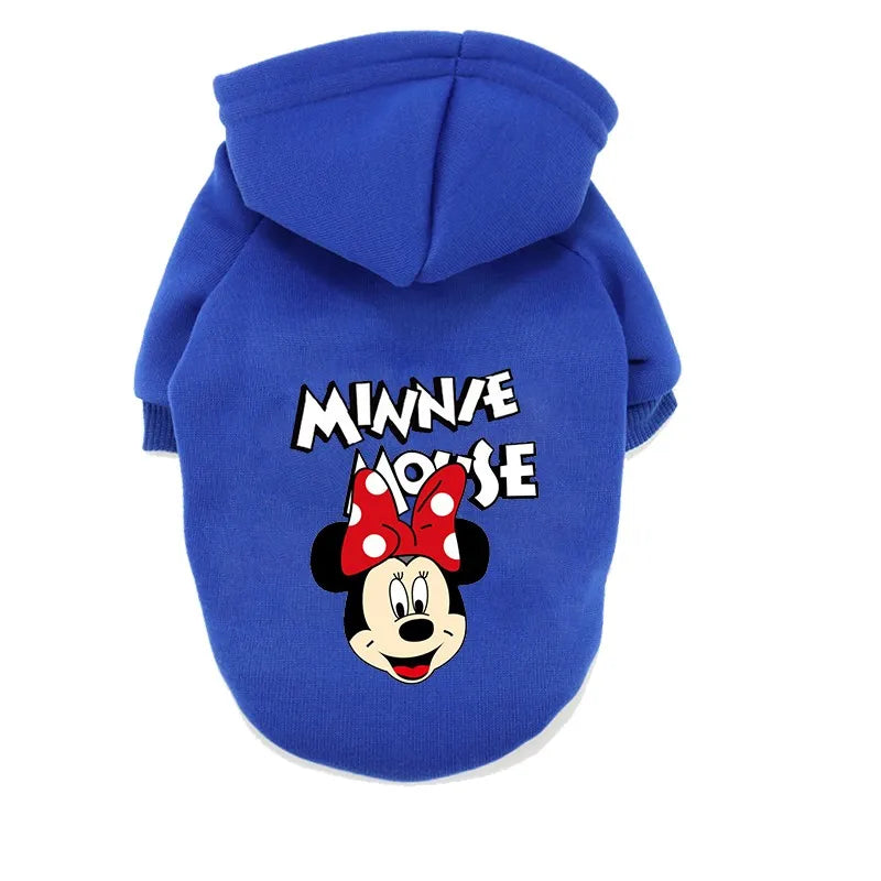 Disney Winter Dog Clothes Warm Cartoon Hoodies Coat