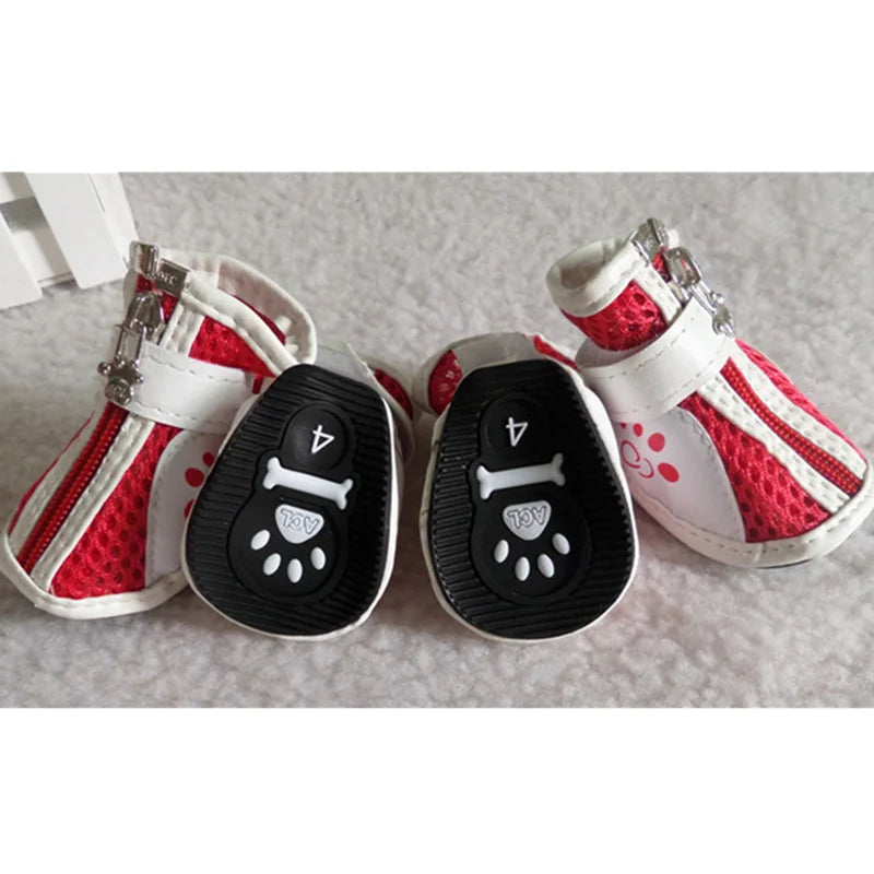 4pcs/set Pet Dog Shoes Chihuahua Anti-slip Boots