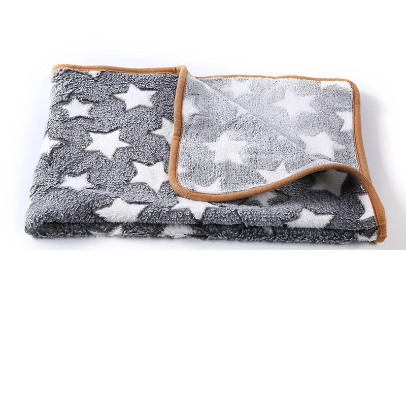 Soft And Fluffy Pet Dog Blanket Cute Star Printing